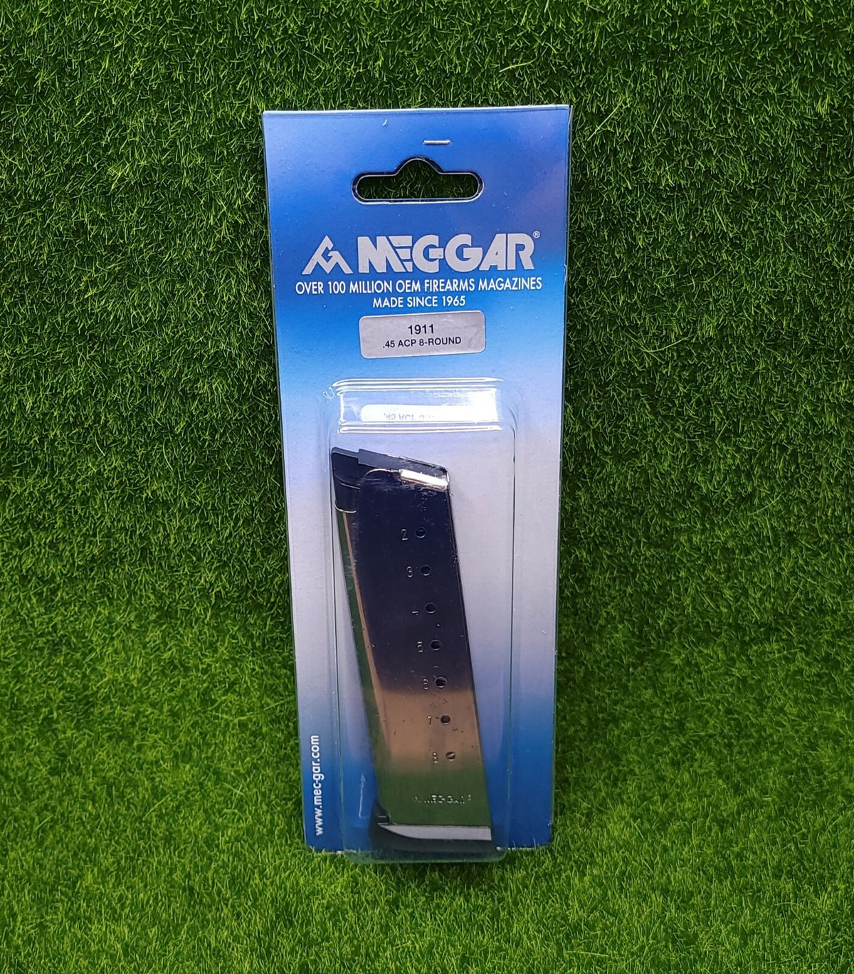1911 .45 ACP Pistol Magazine 8-Round Nickel Plated Steel Fit Full-Size