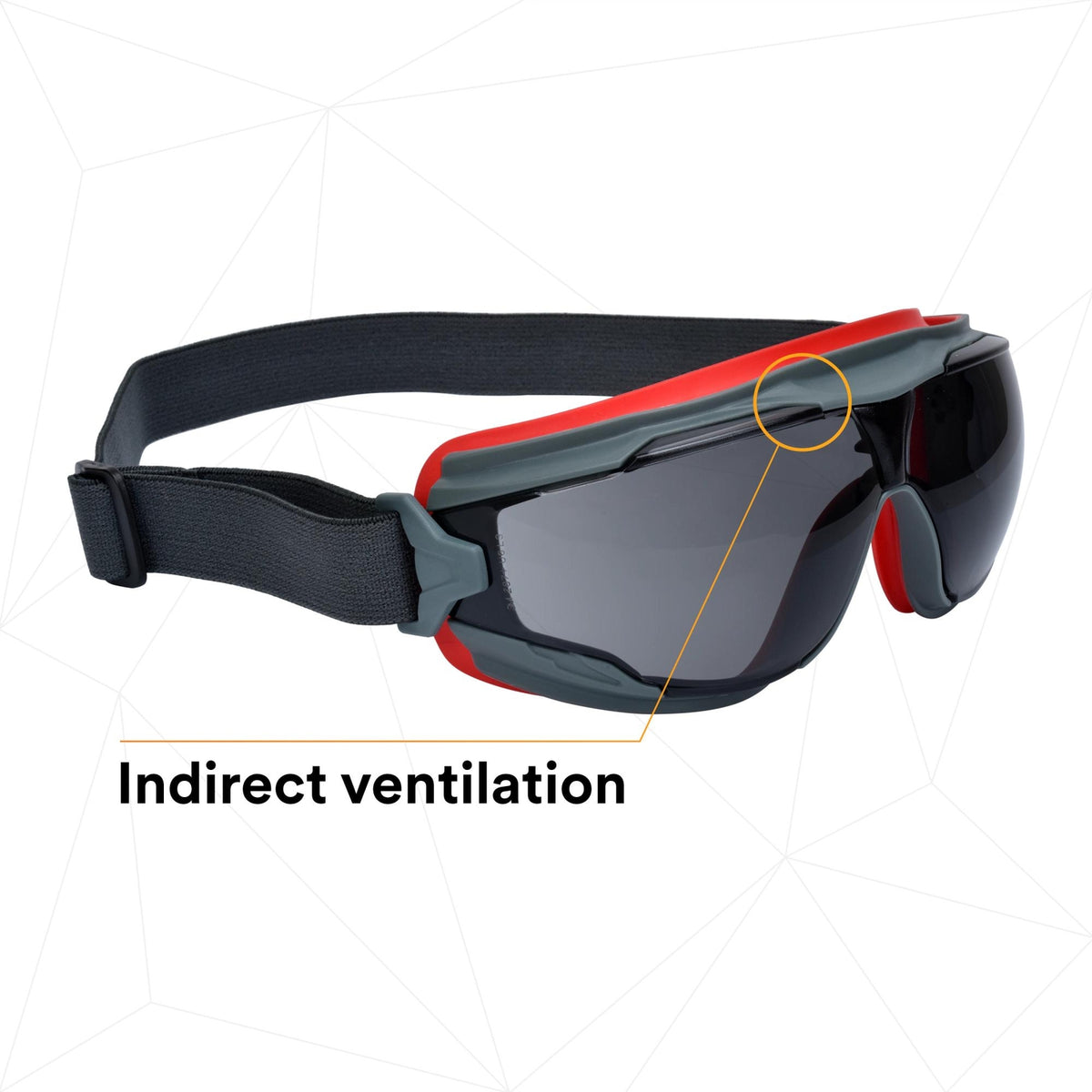 3M GoggleGear 500 Series Anti-Fog Safety Goggles Gray Scotchgard