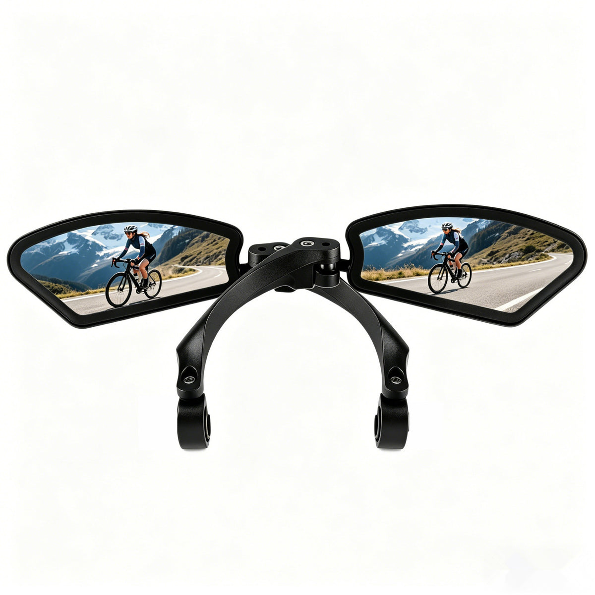 Bike Handlebar Rear View Mirrors Pair - Adjustable Rectangle Back Mirrors for E-Bike & Bicycle