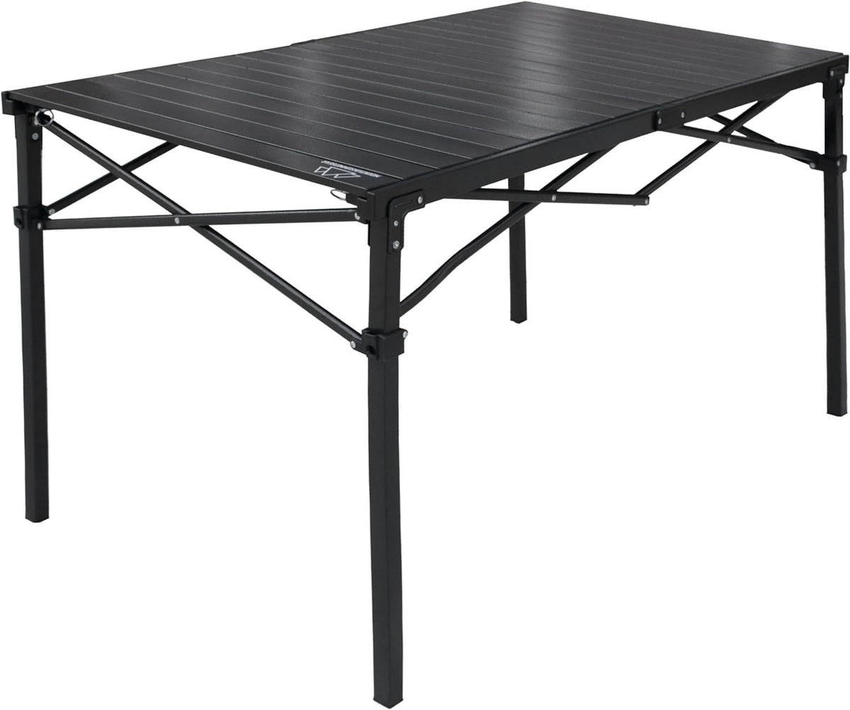 Heavy-Duty Large Camping Roll-Top Aluminum Table - Portable & Weather-Resistant