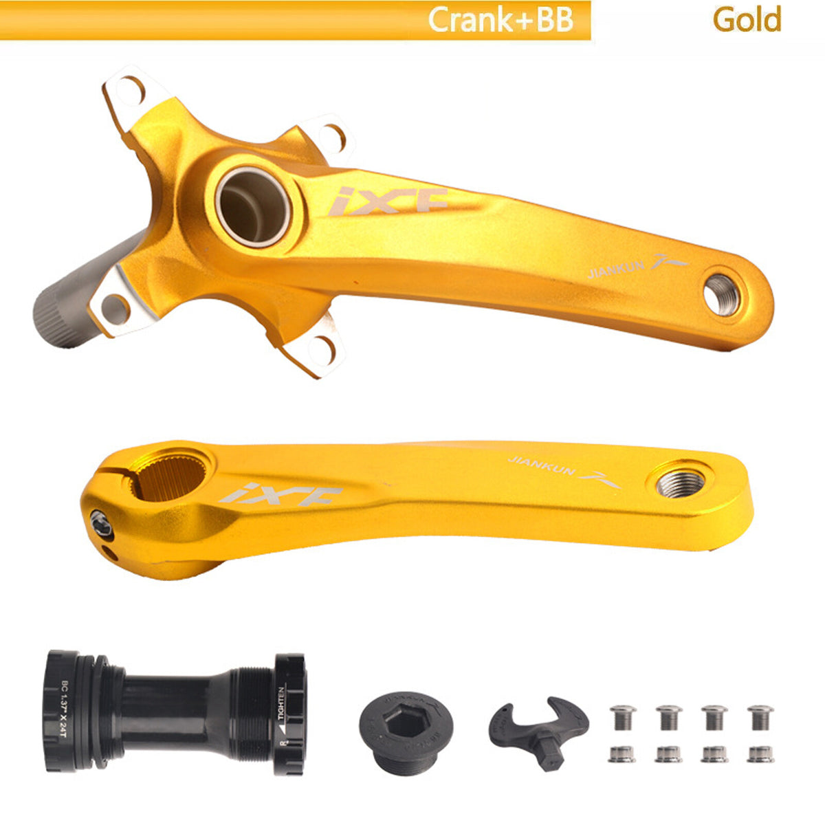 Mountain Bike Crank Set 170mm Hollowtech 64/104BCD with Bottom Bracket