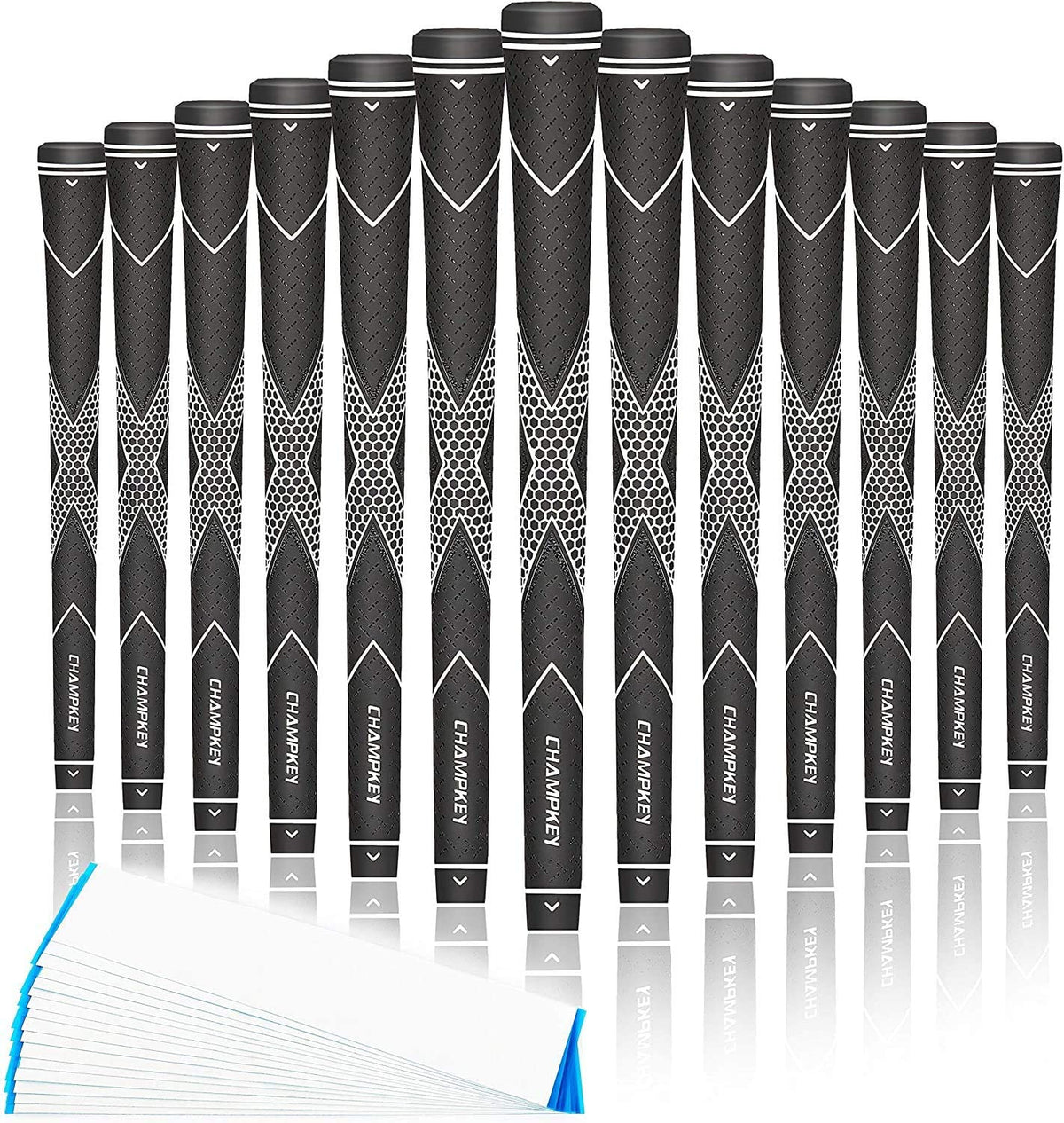 Golf Grip Set - High Traction Rubber Golf Club Grips with Tapes and Kits
