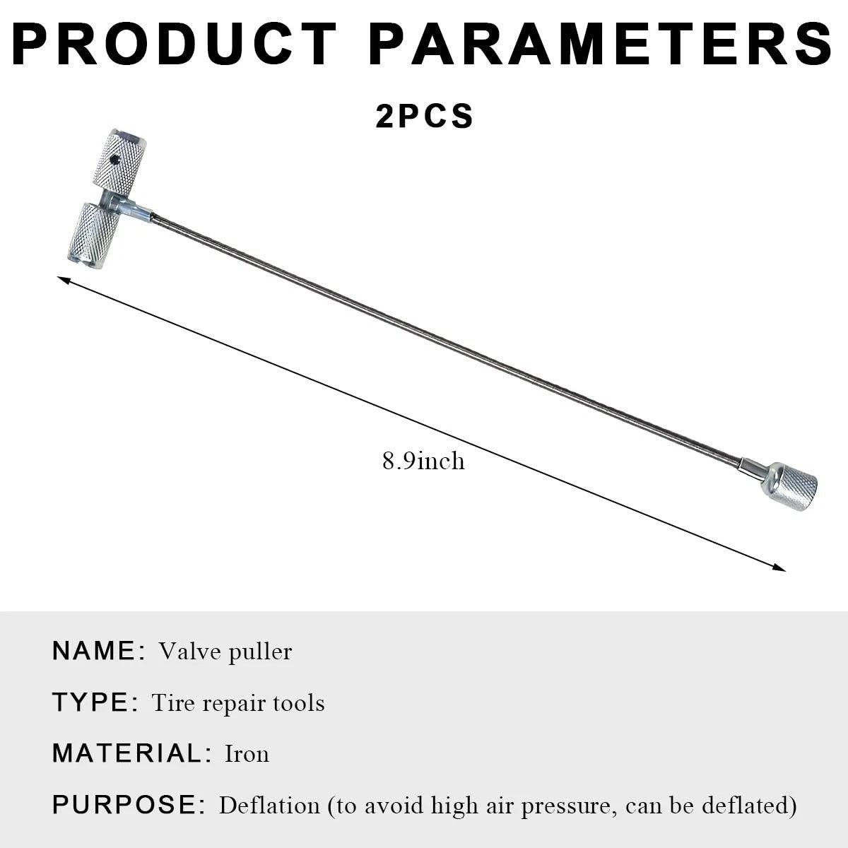 Valve Stem Installation Fishing Tool Set for Tire Repair - 2PCS