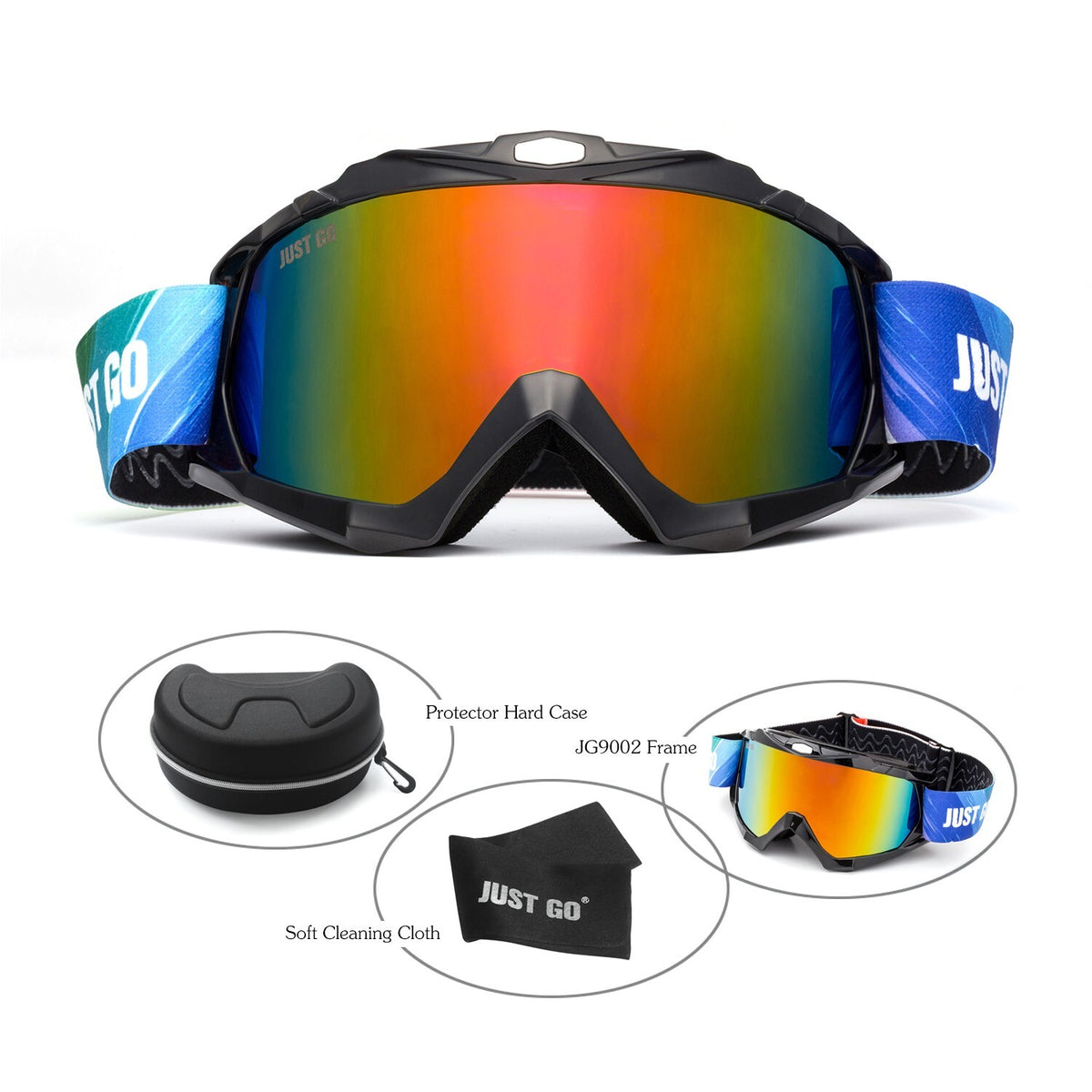 Dual-Layer Anti-Fog Ski Goggles with UV Protection for Snowboarding and Skiing