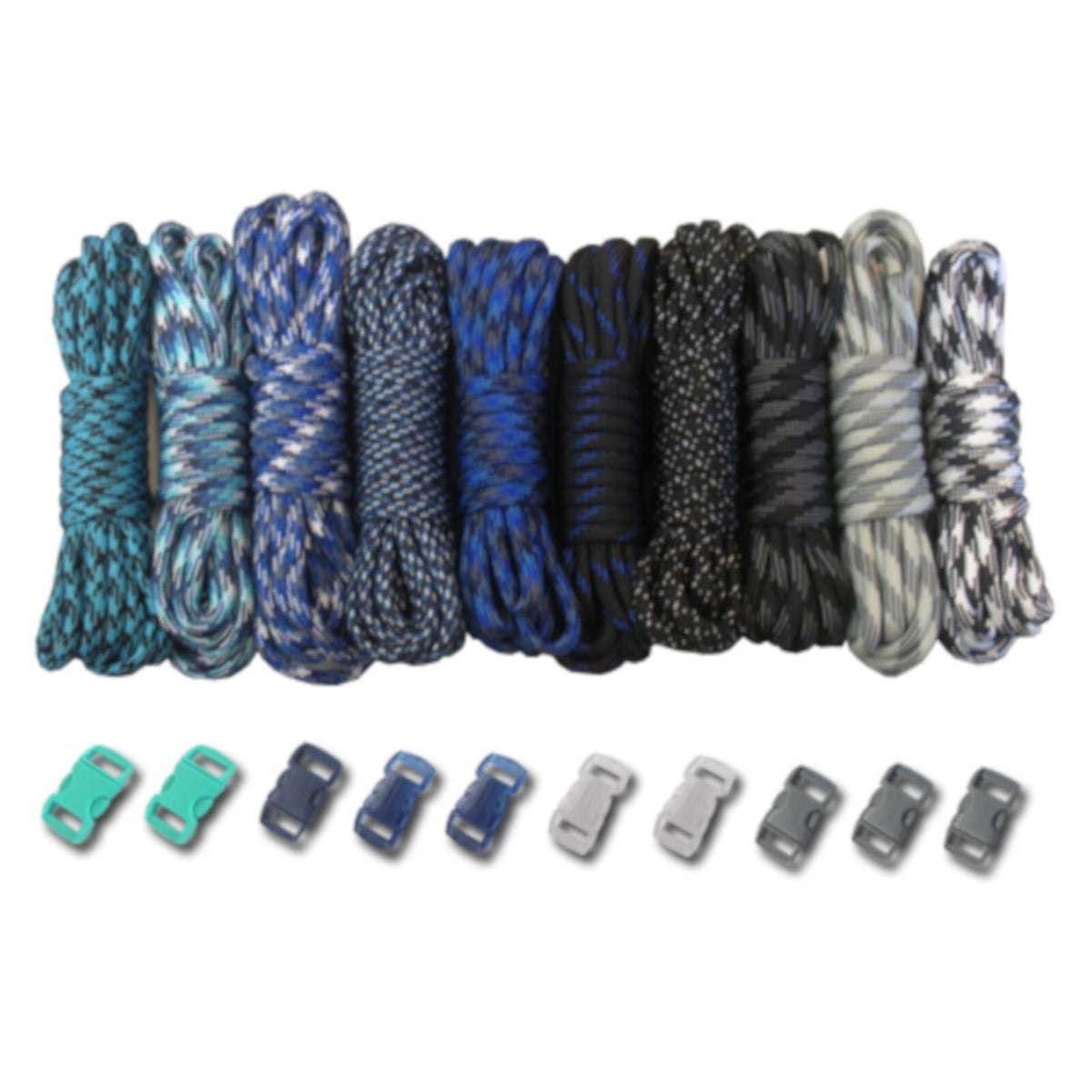 Paracord DIY Bracelet Kit with Buckles - 100 FT Paracord Crafting Set