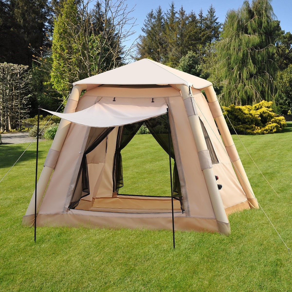 Inflatable Camping Tent for 2-4 People, Quick Setup Air Tent