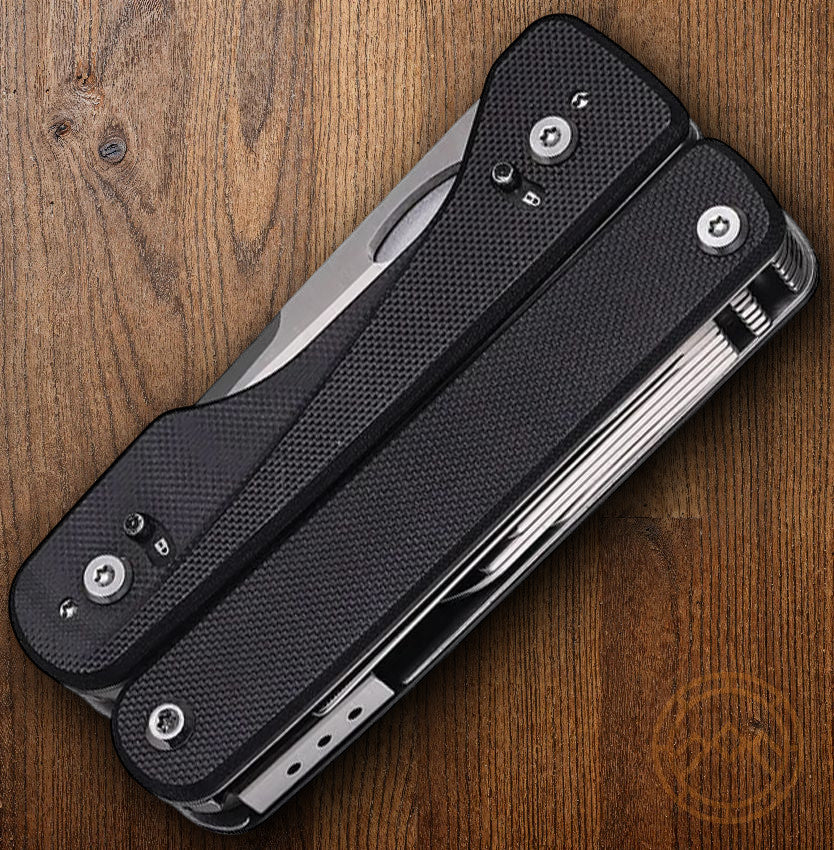 Flex Titan Multitool with 16 Essential Tools and Black G10 Handles