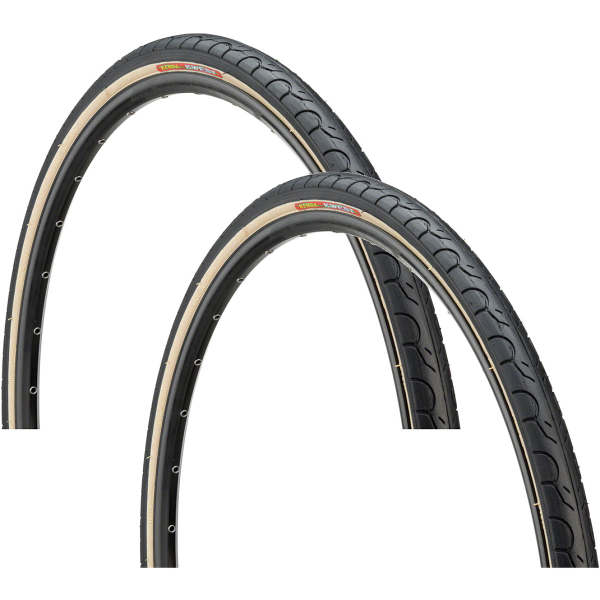 2 Pack Road Bike Tires 700x38 Clincher Black/Tan for Cycling