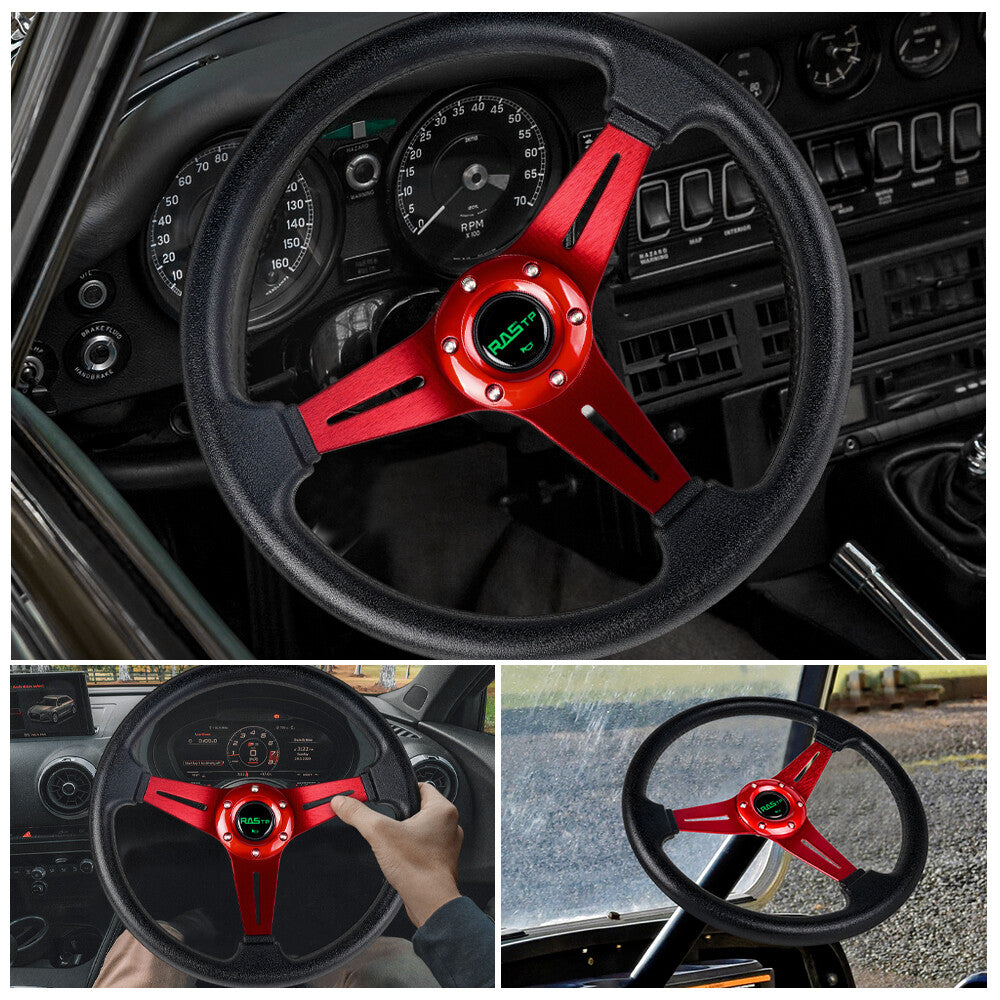 14-Inch Golf Cart Steering Wheel for Yamaha EZGO Club Car Aluminum - Universal Fit