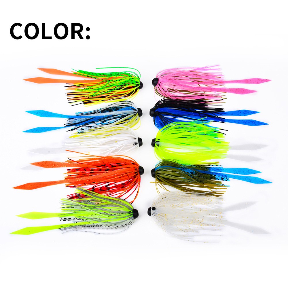 20 Pack Silicone Fishing Lure Skirts for Spinnerbaits & Jigs - Replacement Set