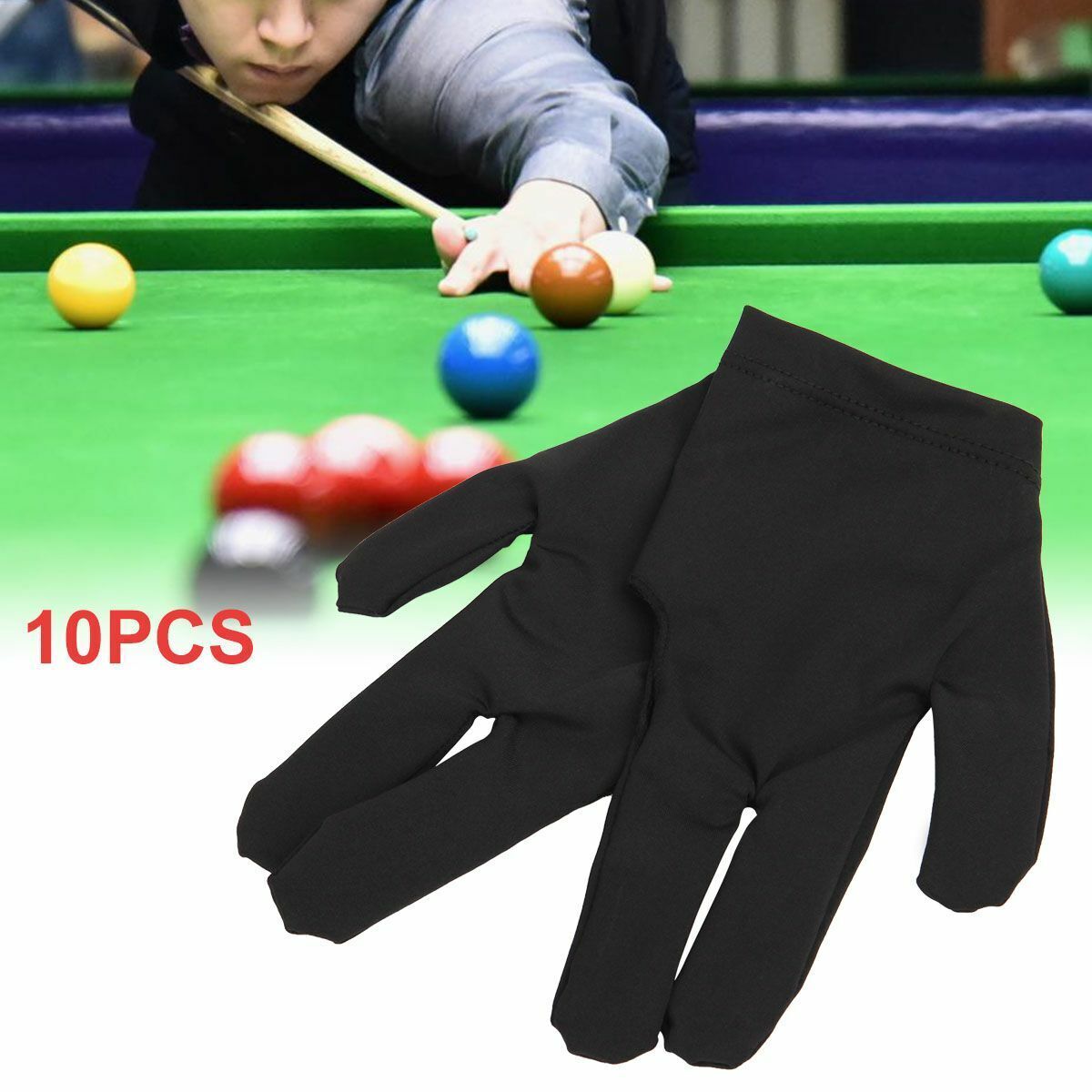 Billiards Glove Three-Finger, Left or Right Hand, Breathable Nylon