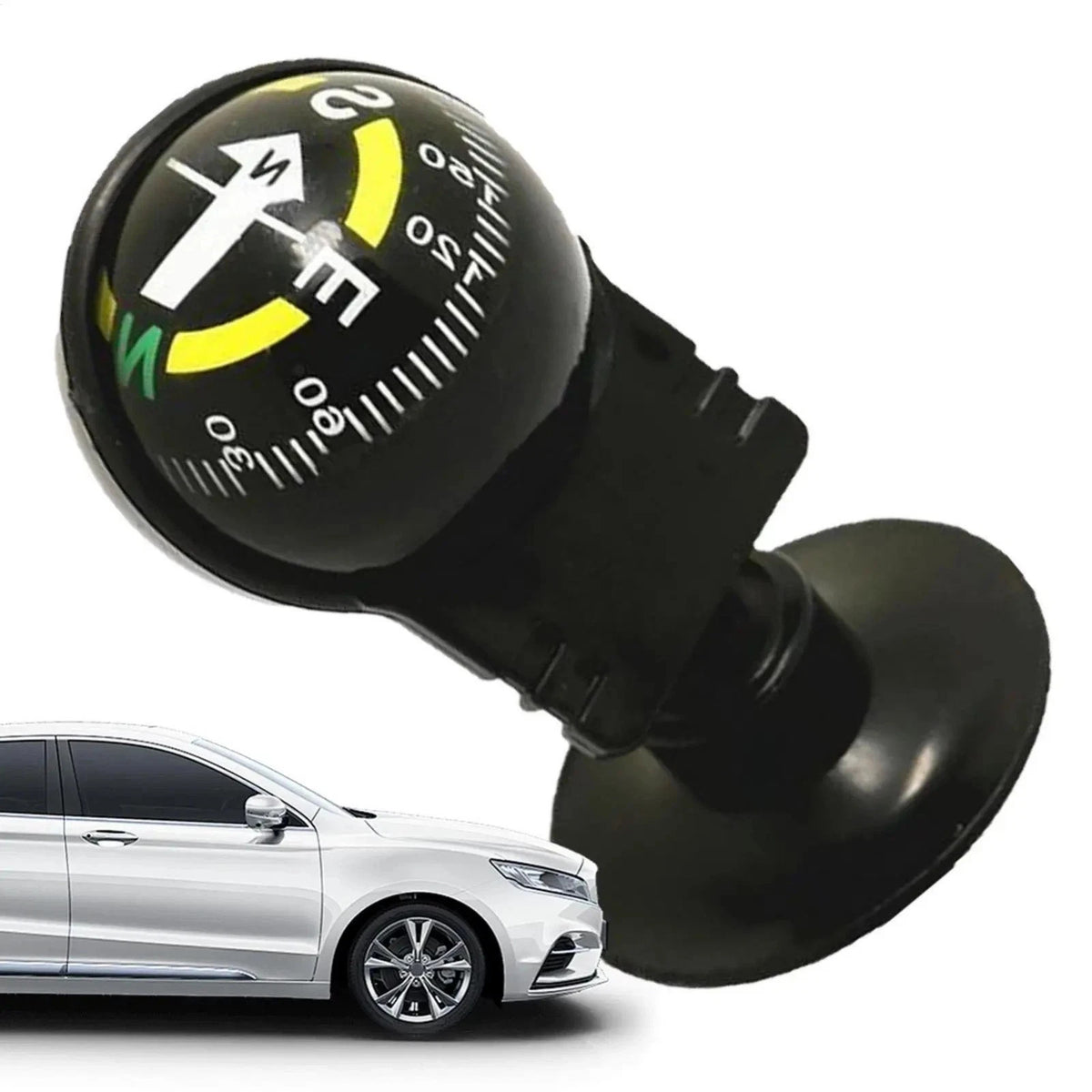 Car Dashboard Compass with Adjustable Ball Mount for Navigation and Outdoor Activities