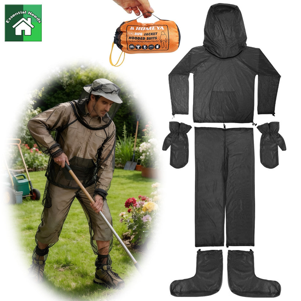 Full-Body Mosquito Suit Mesh Insect Protection Clothing for Hiking Fishing