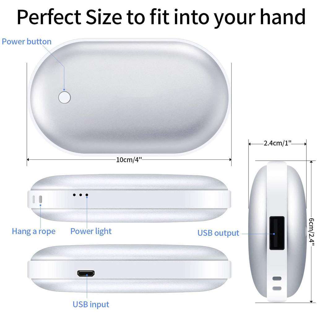 Rechargeable Hand Warmer Power Bank 5000mAh 10000mAh USB Portable Heater