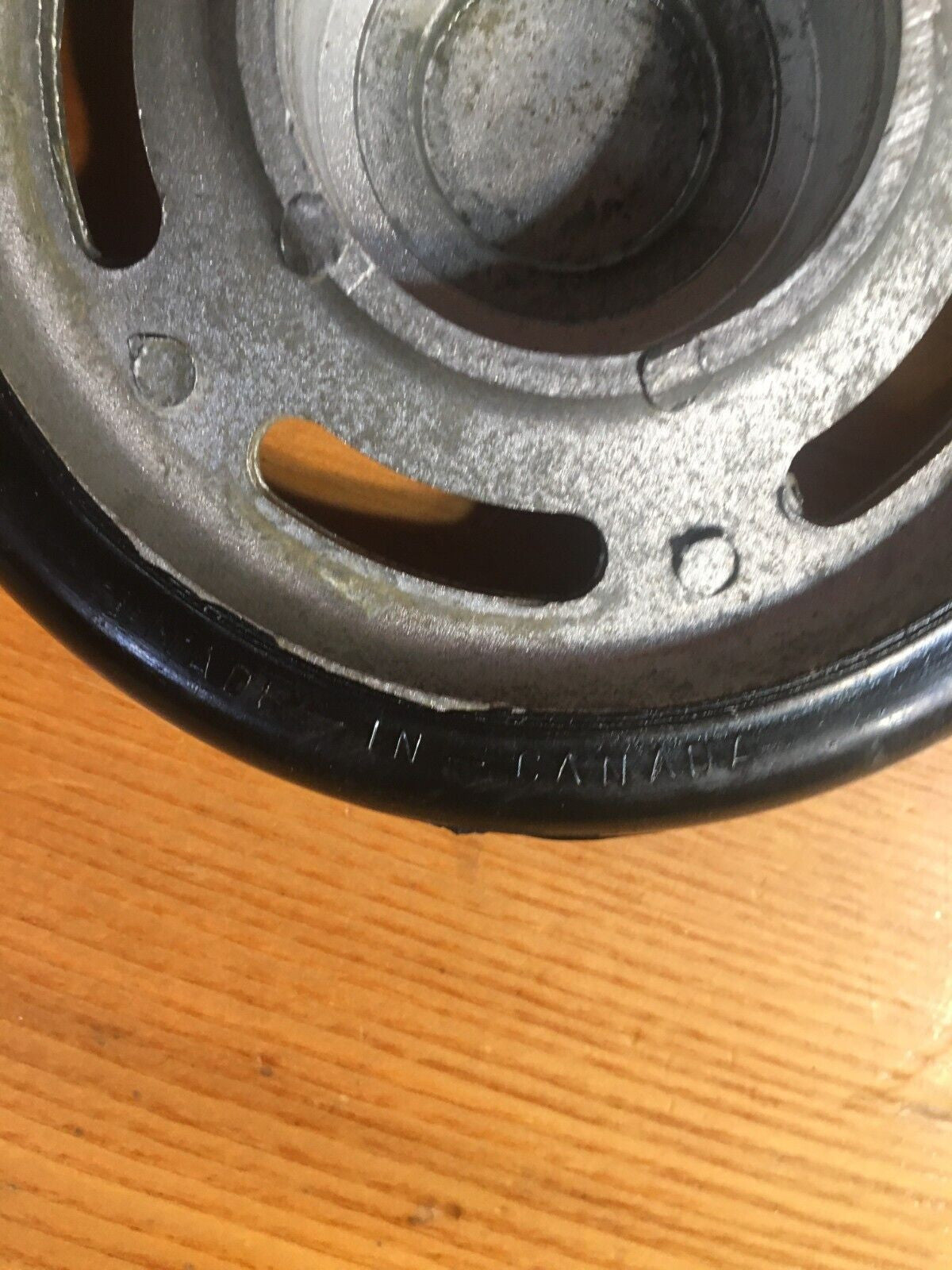 Vintage 6-Inch Sno Jet Idler Bogie Wheel with Rubber Tire for Classic Jets