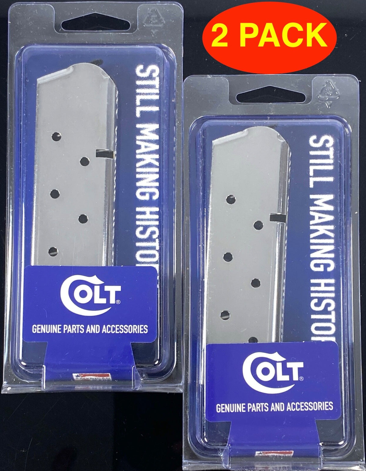 Colt 1911 Officer & Defender 45 ACP 7-Round Stainless Steel Magazine - 2 Pack