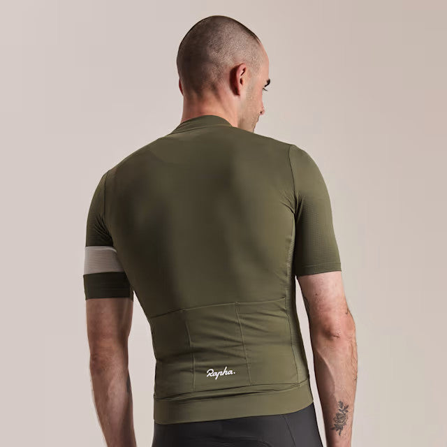 Men's Lightweight Cycling Jersey - Core Series, Breathable, Green/White, Large