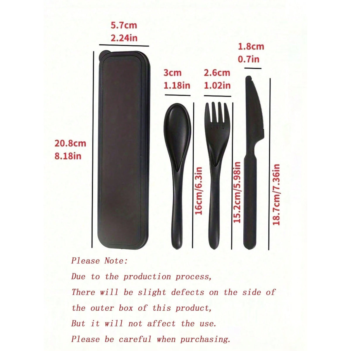 Reusable Travel Utensil Set with Box - Eco-Friendly Cutlery for Camping and Lunch