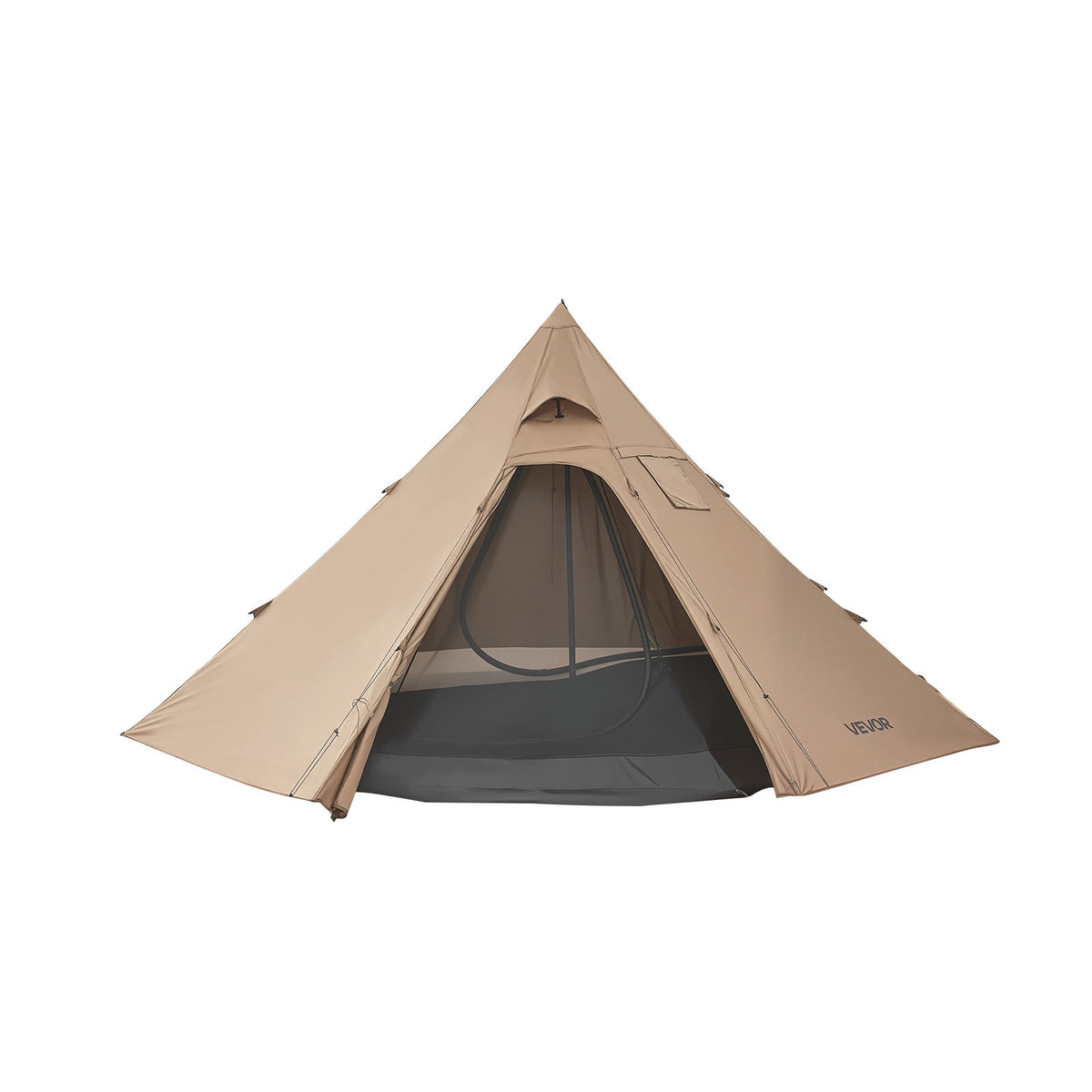 4 Person Camping Tipi Tent with Stove Jack - Lightweight Waterproof Shelter