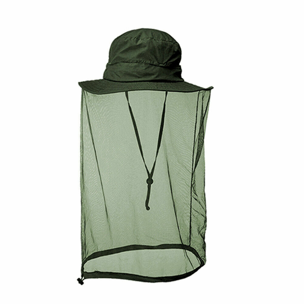 Mosquito Head Net Hat for Outdoor Sun and Insect Protection - Lightweight Mesh Face Cover