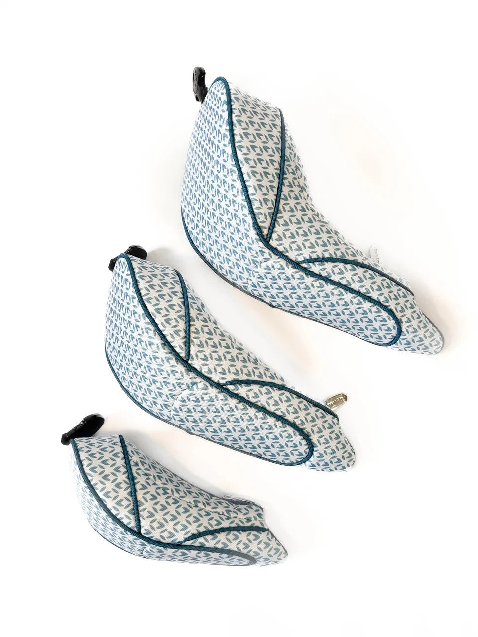 Women's Golf Headcover Set - Driver, Fairway & Hybrid Covers with Zippers