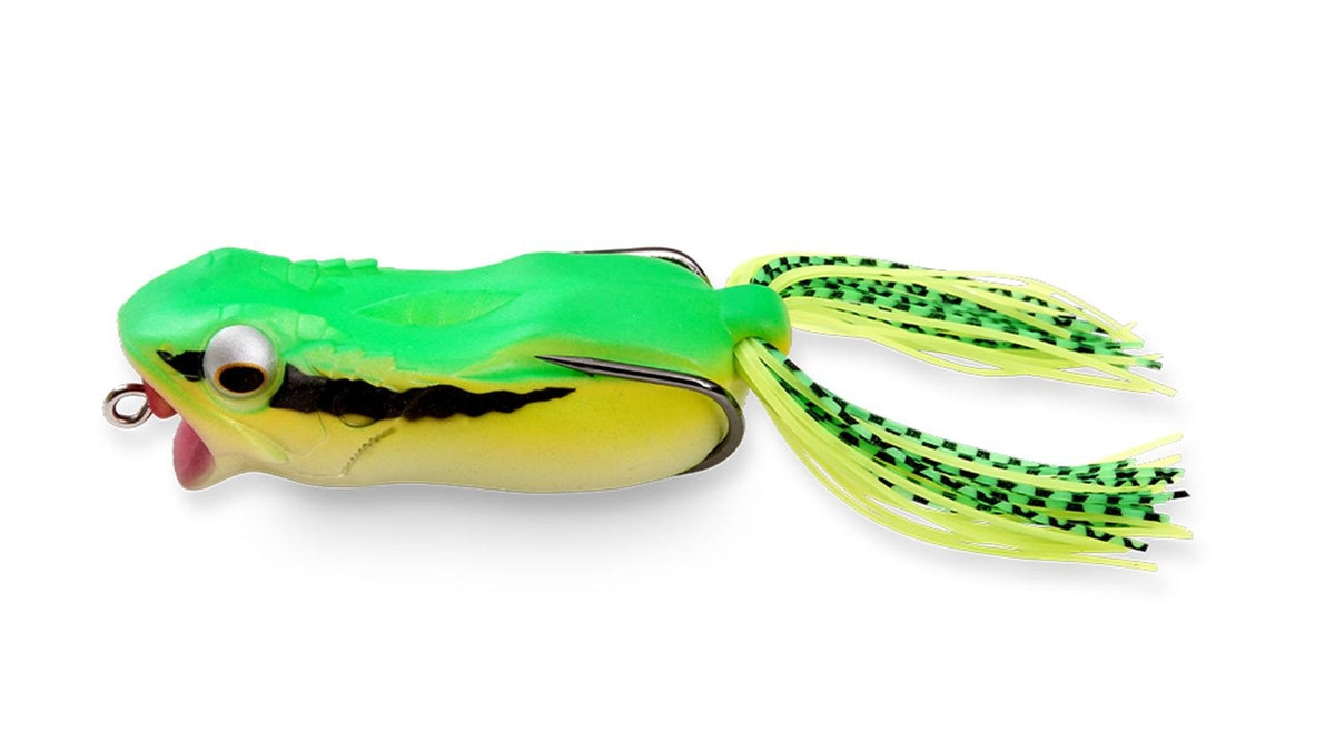 Topwater Hollow Body Frog Lure for Bass Fishing - 2.5" 1/2oz, Multiple Colors