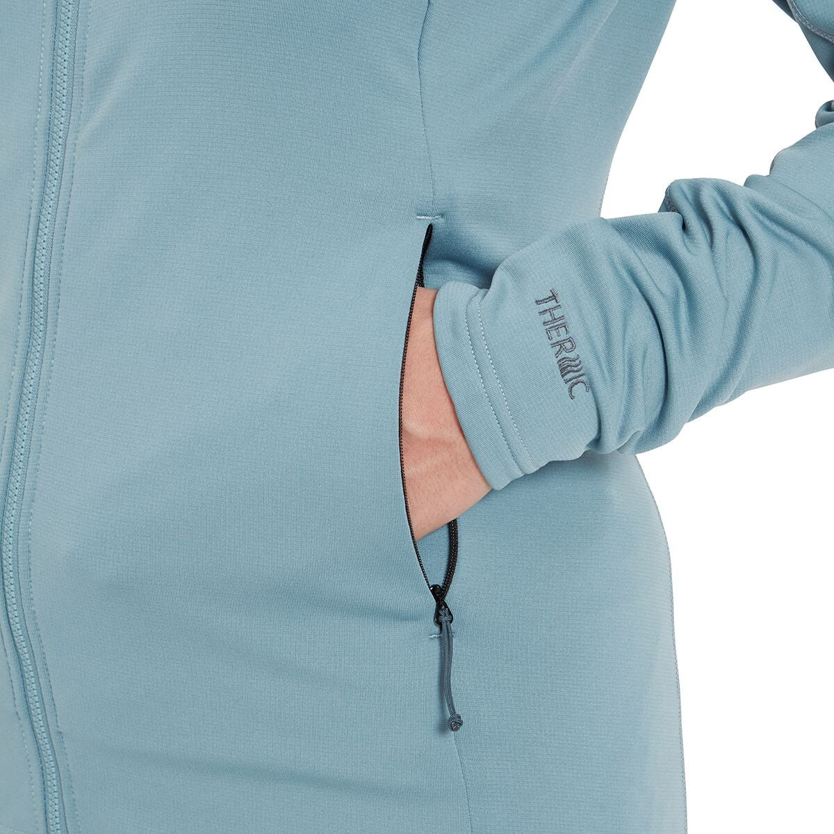 Women's Midlayer Hooded Jacket with Thermic Fleece for Outdoor Activities