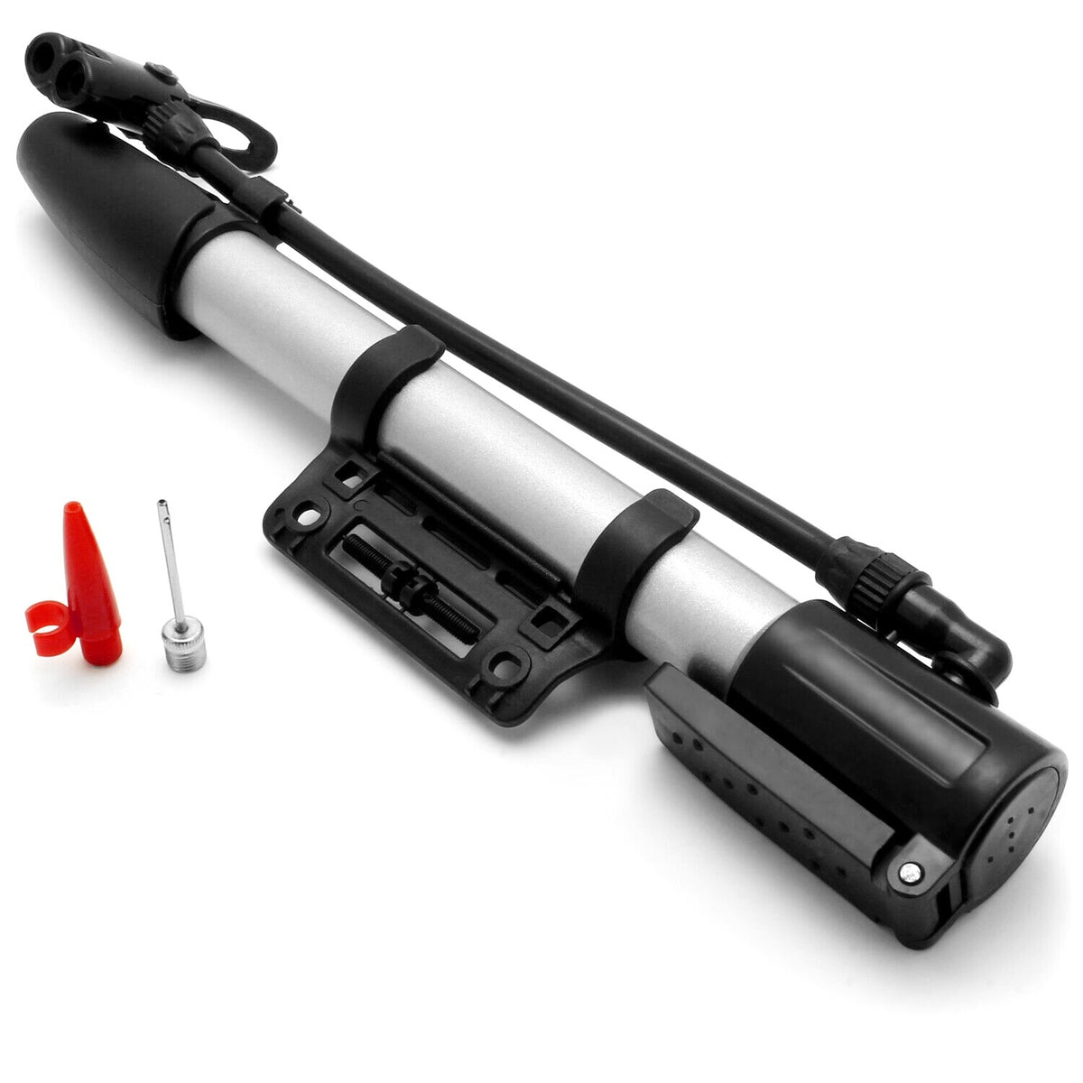 Portable Bicycle Pump with Mount - Compact MTB & Road Bike Inflator