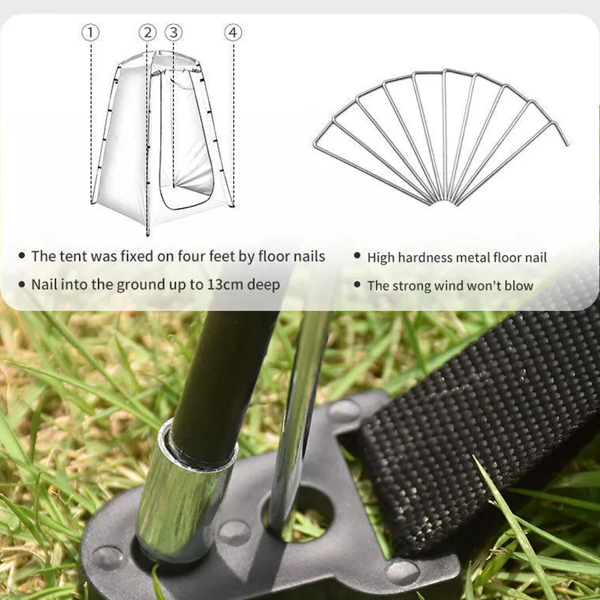 Portable Camping Shower Tent Waterproof Privacy Shelter for Outdoor Use