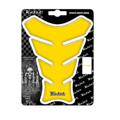 Motorcycle Tank Pad Small SM1230 Yellow Universal Fit Water-Resistant Vinyl