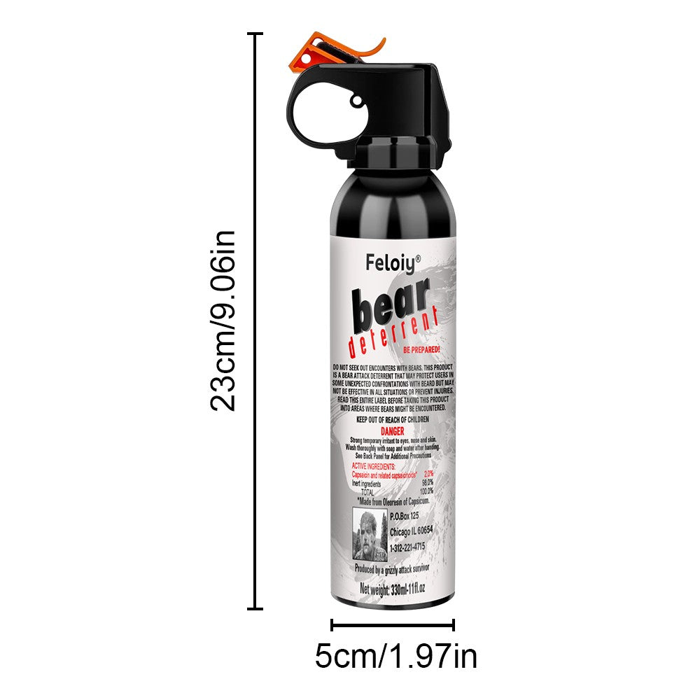 Bear Spray Deterrent Max Strength with Holster - 11 Ounce Range 30 Feet