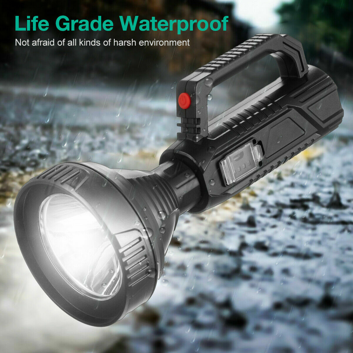 Rechargeable LED Searchlight Handheld Spotlight with 1640ft Range