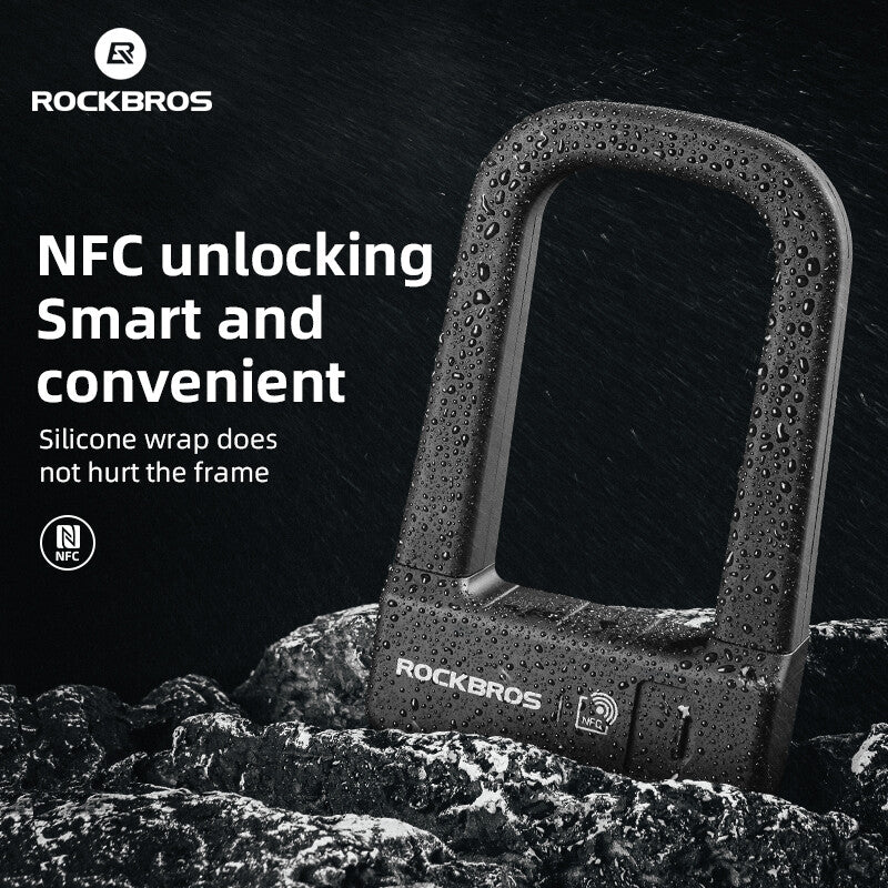 Smart NFC Bike Lock U-Shaped Anti-Theft Bicycle & Motorcycle Lock