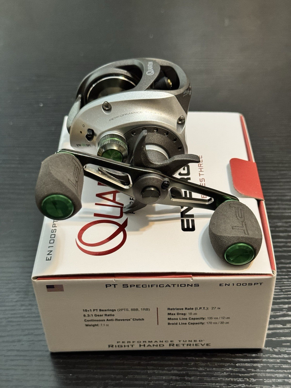 Quantum Energy Series 3 RH Baitcasting Reel 6.3:1 10+1 Bearings 18lb Max Drag Lightweight Fishing Reel