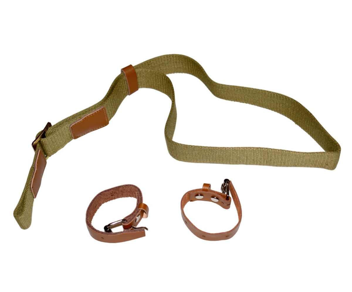 Mosin Nagant Rifle Canvas Carry Sling Dark Khaki Adjustable Strap