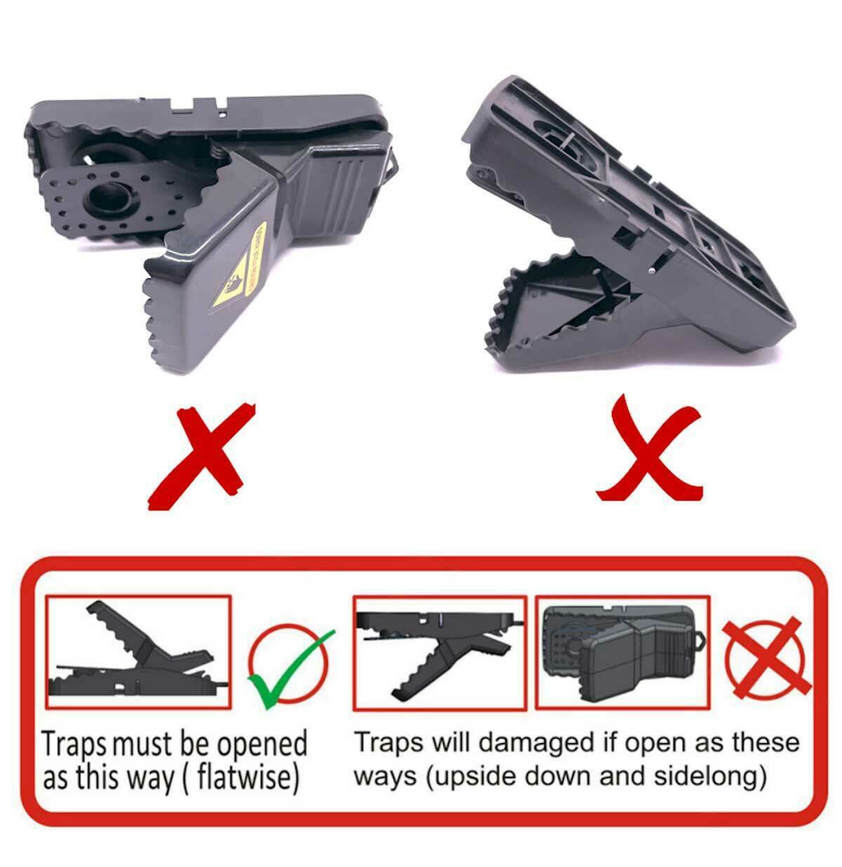 6 Pack Heavy Duty Mouse Traps - Snap Rodent Pest Killers for Indoor Outdoor Use