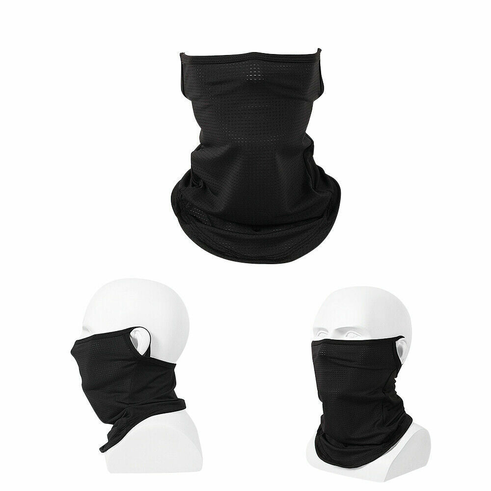 Reversible Breathable Face Mask Neck Gaiter Bandana Cover with Ear Loops