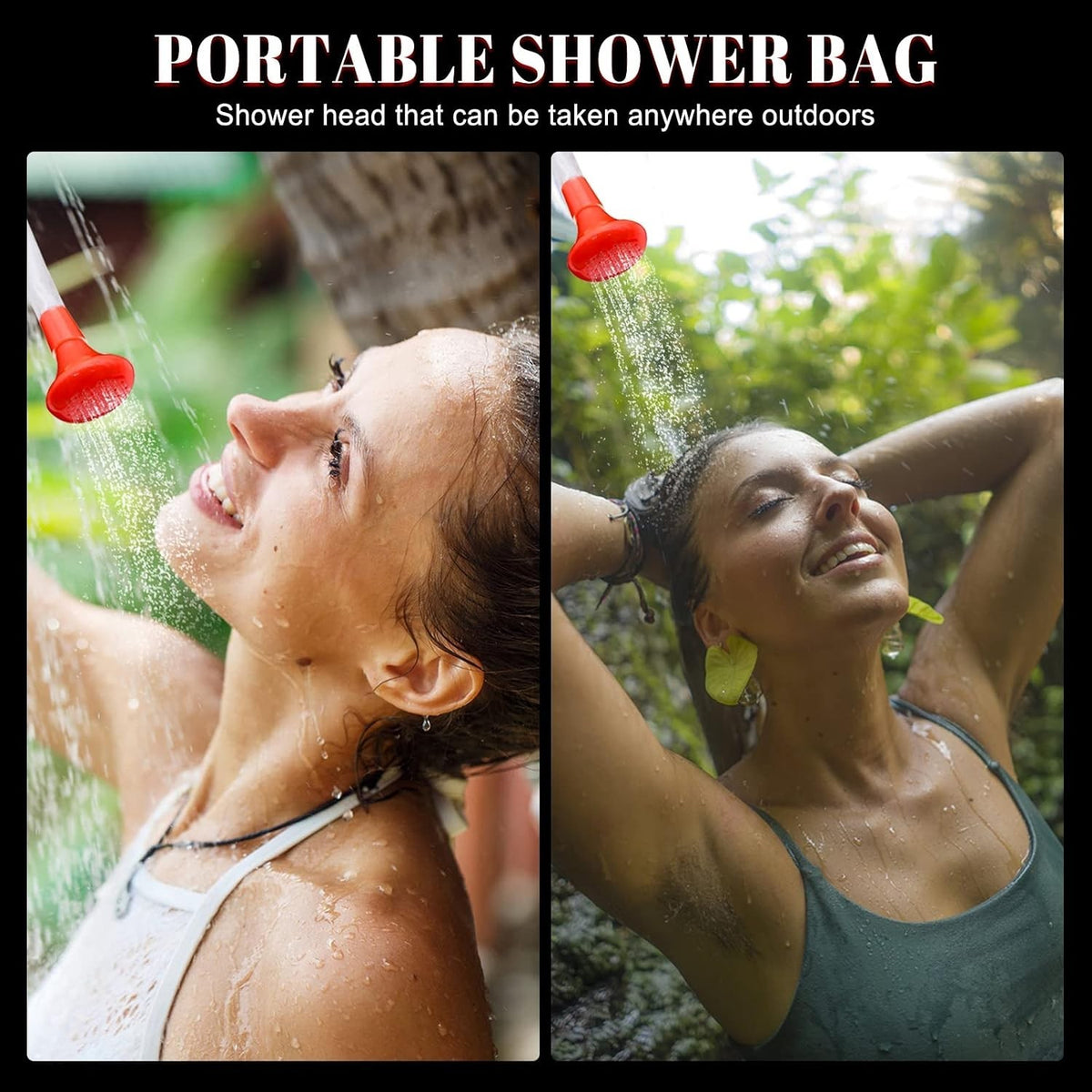 20L Solar Camping Shower Bag with Hose & Head - Portable Outdoor Heating