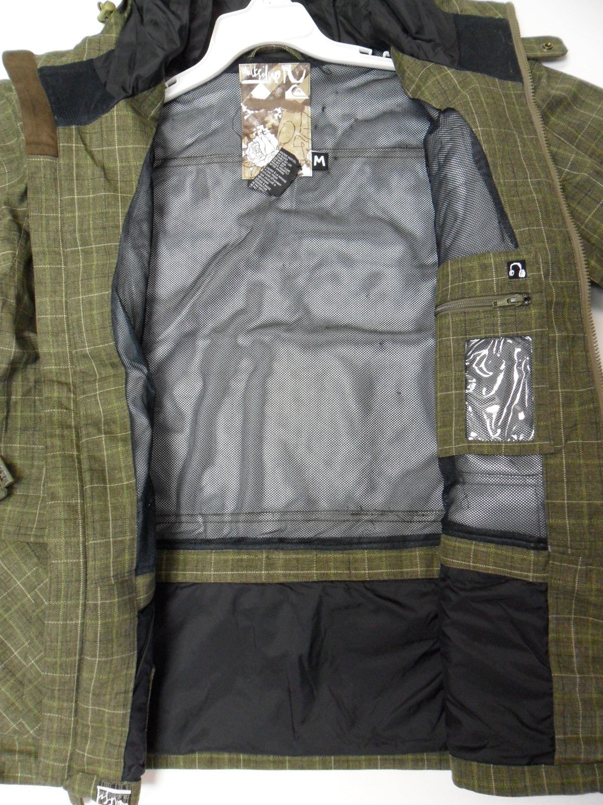 Men's Snow Jacket Waterproof Insulated Outerwear - Army Green, Size XS