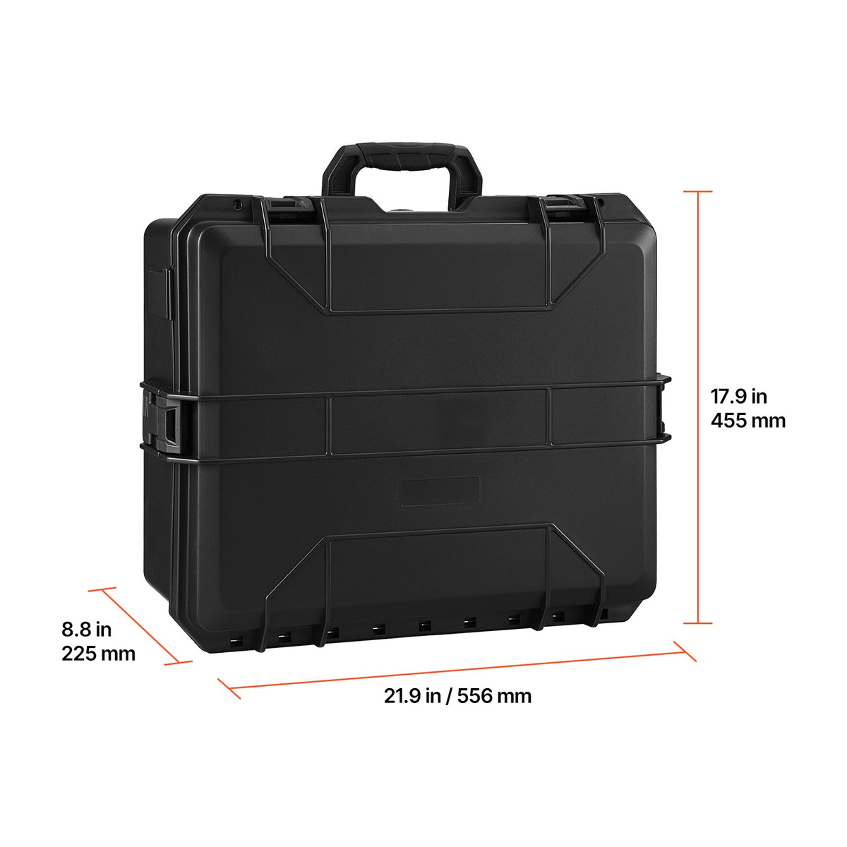 Hard Pistol Case with Foam Lining Waterproof Lockable Storage 21.9x17.9x8.8in