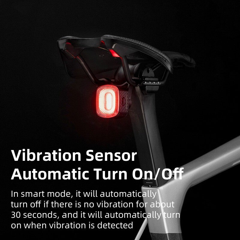 Rechargeable Smart Bicycle Taillight with Brake Sensor & 5 Lighting Modes
