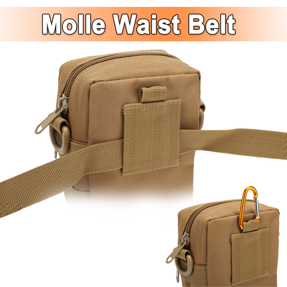 Tactical Molle Bag Outdoor EDC Waist Pouch Military Fanny Pack Phone Holder