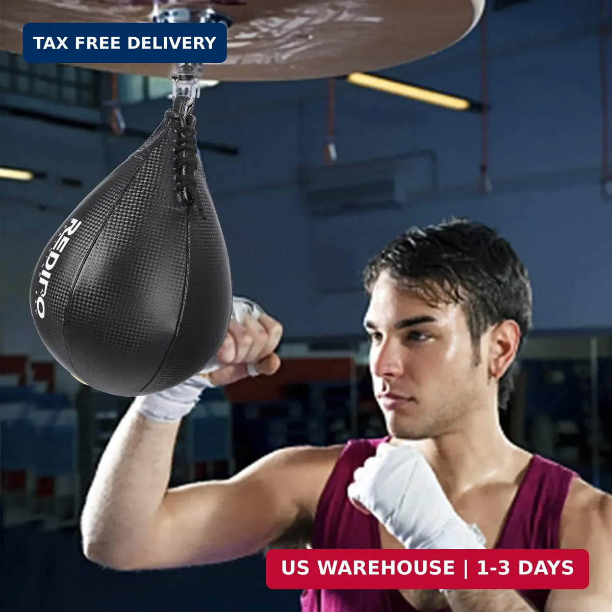 Heavy Duty PU Leather Speed Bag for Boxing Training - Hanging Speed Punching Ball