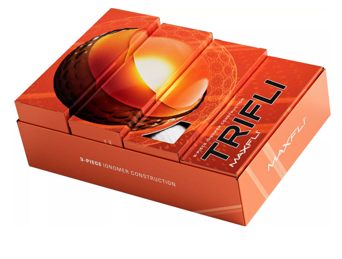 Maxfli TriFli Golf Balls 24 Pack Gloss White Low Compression for Distance & Control