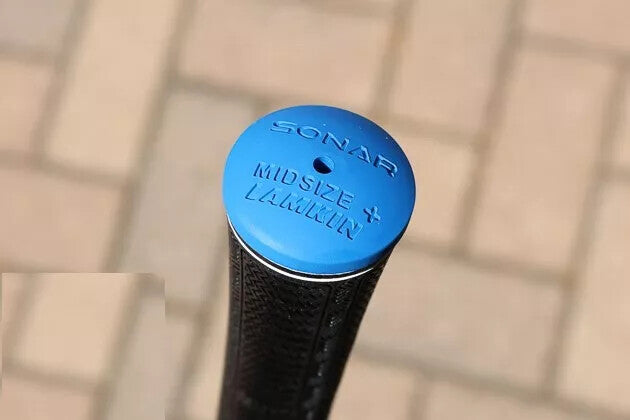 Set of 13 Golf Club Grips - Lamkin Sonar Plus Midsize & Standard Black Blue