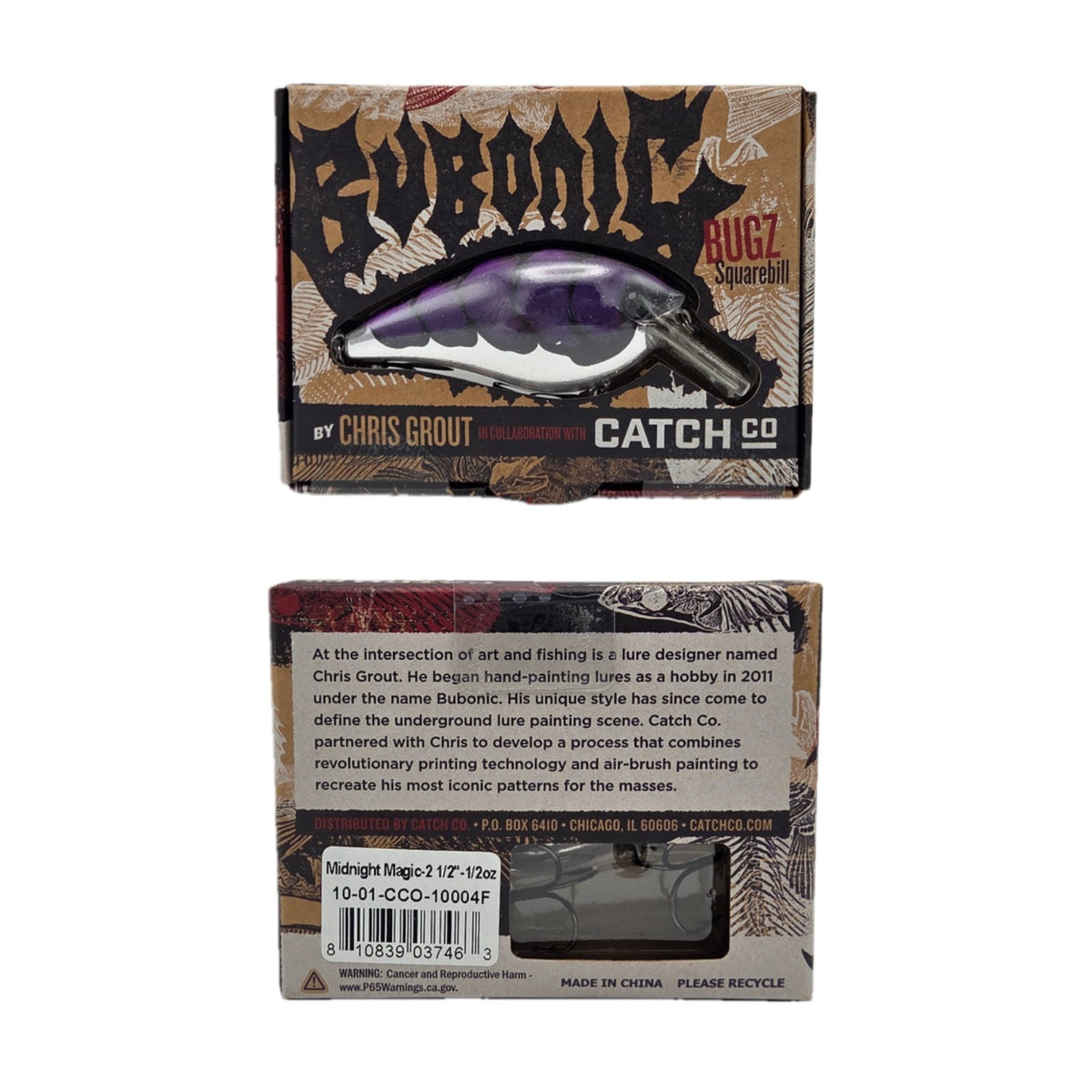 Bass Fishing Crankbait 2.5in 1/2oz Squarebill Lure for Shallow Water Fish