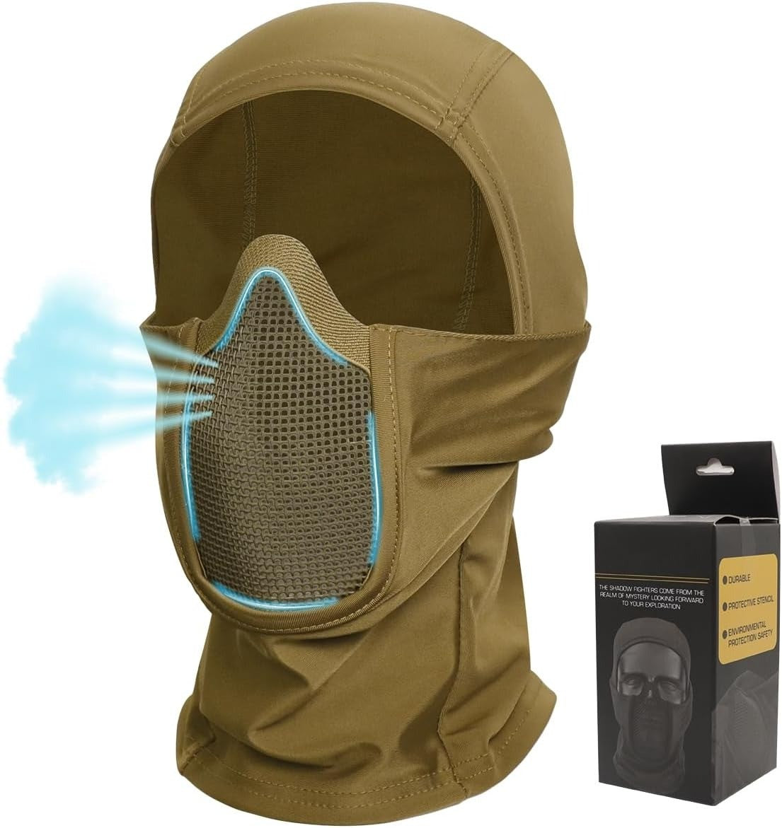 Full Face Mask with Mesh Mouth Guard for Airsoft, Paintball & Tactical Use