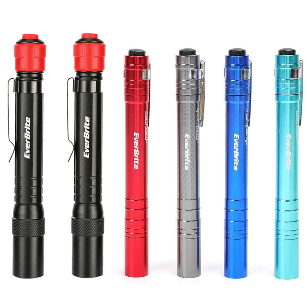 Portable LED Penlight Flashlight Set with Clip - Multiple Colors & Modes
