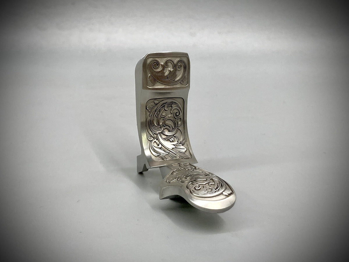 1911 2011 Stainless Steel Extended Beavertail Grip Safety - Engraved