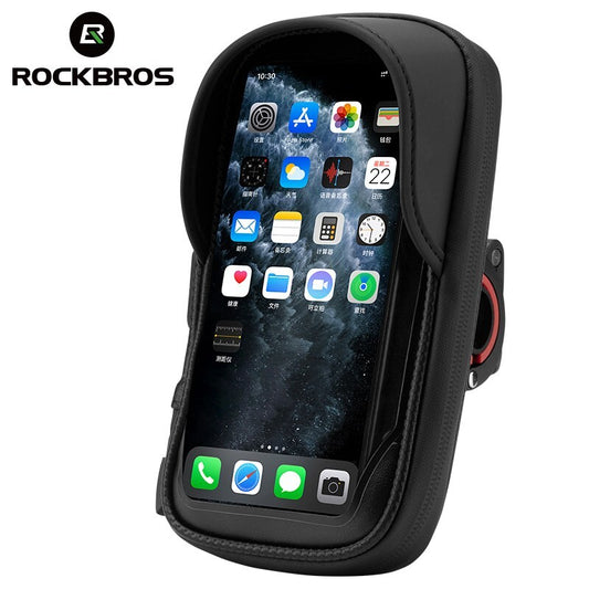 Bike Handlebar Phone Mount Bag 6.8 Inch Shockproof Motorcycle Phone Holder